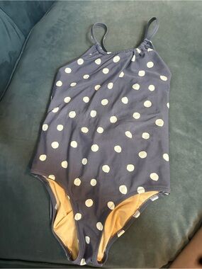 Crewcuts Polka Dot Navy One-Piece Swimsuit
